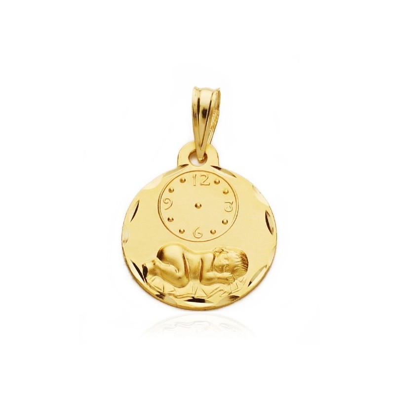 Medalla oro bebe niño