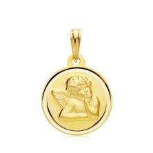 Medalla Bebé oro 18 kilates angel de la guarda