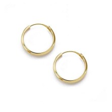 Media caña liso oro 18k 11mm