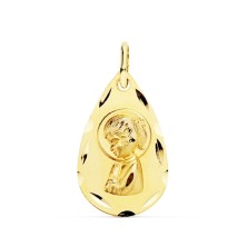 Medalla oro 18 kilates Virgen niña lagrima