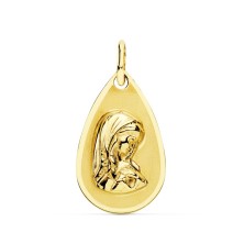 medalla virgen niña forma lagrima