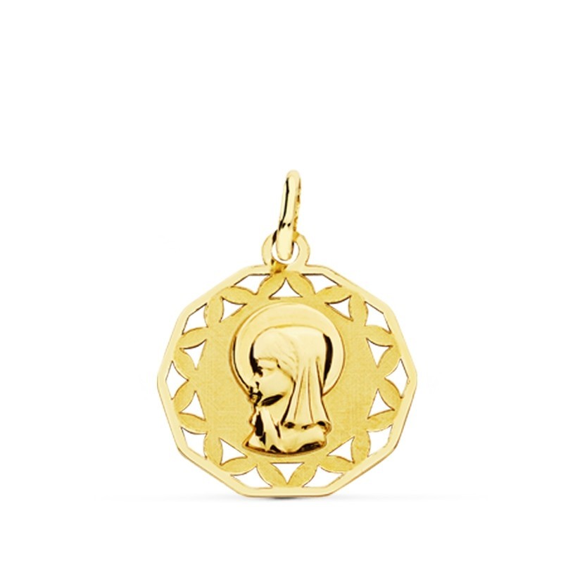 medalla virgen niña oro