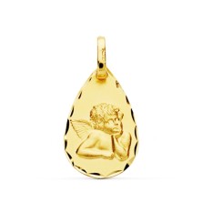 Medalla Angel De La Guarda oro 18 kilates