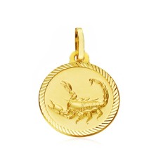 medalla de oro Horoscopo Escorpio 16mm