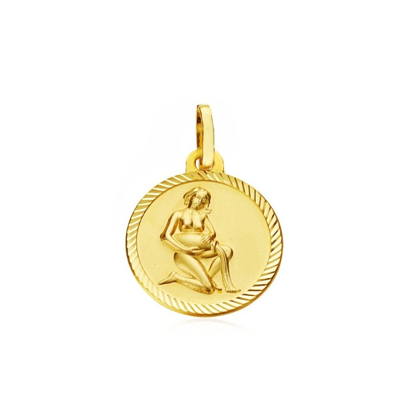Medalla de Oro Horóscopo Acuario 16mm