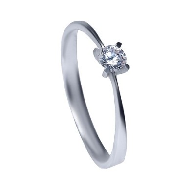 Anillo solitario oro blanco 18kl Anillo solitario oro blanco 18kl