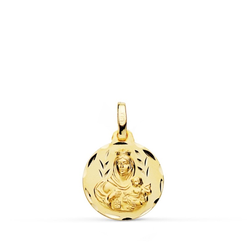 Medalla oro Virgen del Carmen 14mm