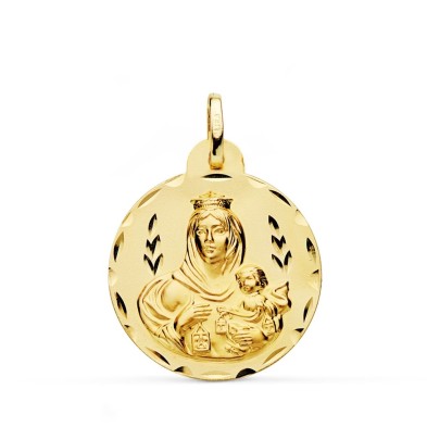 Medalla oro Virgen del Carmen 24mm