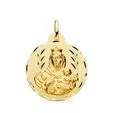Medalla Virgen del Carmen oro 18k 26mm