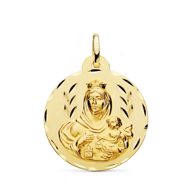 Medalla Virgen del Carmen oro 18k 26mm