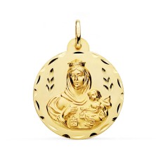 Medalla Virgen del Carmen oro 18k 28mm