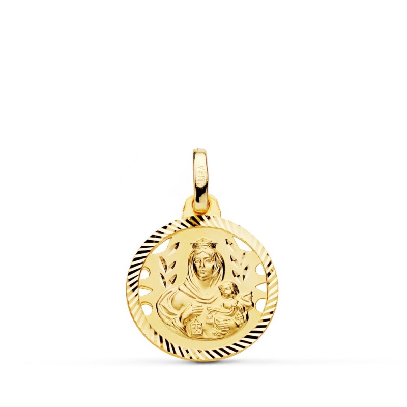 Medalla oro Virgen del Carmen Calada 16mm