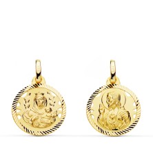 Medalla oro 18k Escapulario Calada 16mm