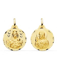 Medalla oro 18k Escapulario 20mm