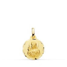 Medalla oro Corazón de Jesús 14mm