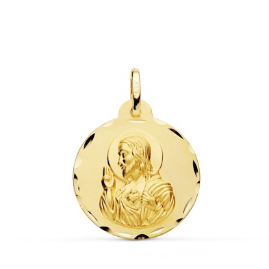 Medalla oro 18k Corazón de Jesús 22mm Medalla oro 18k Corazón de Jesús 22mm