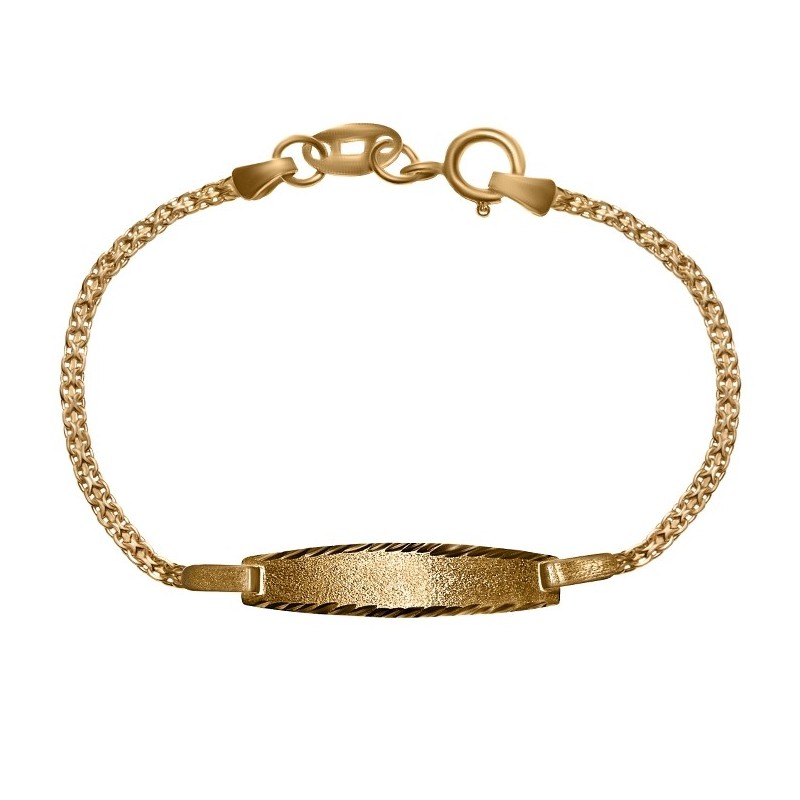Pulsera con Chapa oro 18 Kilates Bebe