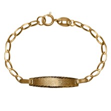 Pulsera de bebe con chapa oro 18k.