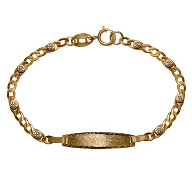 Pulsera de bebe con chapa oro 18k. Pulsera de bebe con chapa oro 18k.