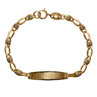 Pulsera de bebe con chapa en oro 18k Pulsera de bebe con chapa en oro 18k