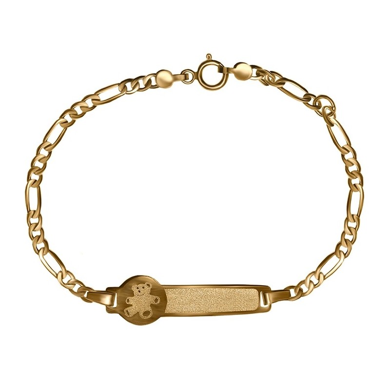 Esclavita de bebe osito 18k