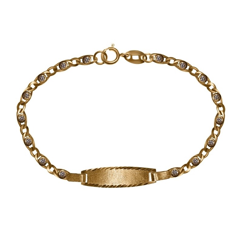 Esclava de Bebe 18k con circonitas