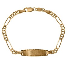 Pulsera con Chapa bebe Oro 18 Kilates