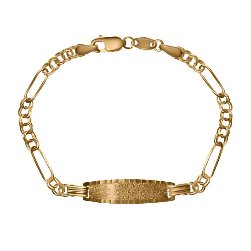 Pulsera con Chapa bebe Oro 18 Kilates