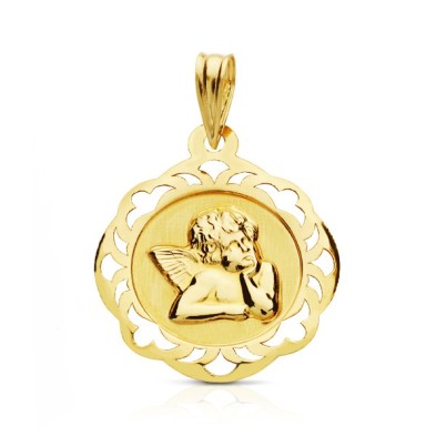 Medalla Bebé Angel de la Guarda 18 kilates Medalla Bebé Angel de la Guarda 18 kilates