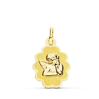 Medalla oro niño Angel De La Guarda Nube Medalla oro niño Angel De La Guarda Nube
