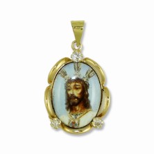 Medalla Cautivo porcelana oro 18 kilates