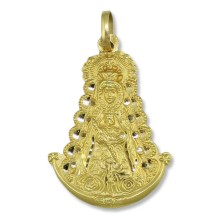Medalla Virgen del Rocio 37 x 26 mm oro 18k silueta