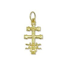 Cruz de Caravaca Oro 18k mediana plana