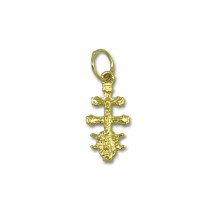 Cruz de Caravaca Oro 18k pequeña plana