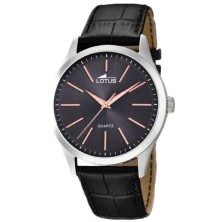Reloj Lotus Hombre 15961/8
Caja de acero y correa de piel negra
Esfera en gris con detalles en rose y cristal mineral
Diametr