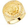 Ancho del anillo 23 mm, fabricado en oro de 18 kilates.
Este producto se entrega estuchado y envuelto para regalo.