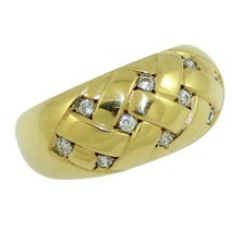 anillo con circonitas oro amarillo 18k