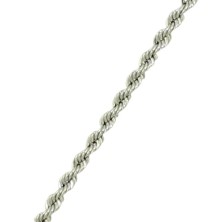 Cordon Salomónico oro blanco 45 cm