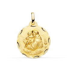 Medalla San Antonio 18 mm oro 18k tallas