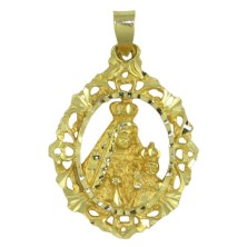 Medalla Virgen de la Salud 27 x 21 mm oro 18k filigranas