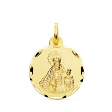 Medalla Virgen del Rosario 18 mm oro 18k tallas