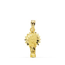 Medalla 20 x 11 mm Virgen del Pilar oro 18k silueta