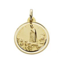 Medalla Virgen de Fátima oro 18 kilates