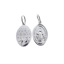 Medalla Virgen Milagrosa plata 15x9mm