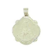 Medalla Virgen del Rocio Pandereta Grande Plata