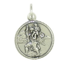 Medalla San Cristobal 21 mm plata