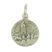 Medalla Escapulario Virgen de Fatima Plata
