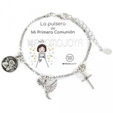 Pulsera de plata eres lo más Comunión Angel