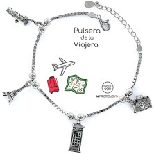Pulsera de plata eres lo más Viajera