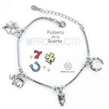 Pulsera de plata eres lo más Suerte